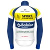 Cykeltøj Langærmet + Bib Cykelbukser 2022 Sport Vlaanderen-Baloise Gul Blå Hvid